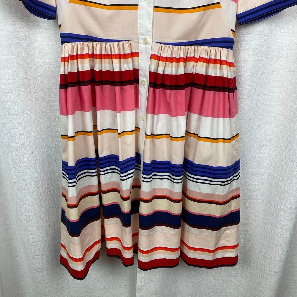 Kate Spade New York Spice Things Up Berber Stripe Shirt Dress Sz.4 - Picture 7 of 16
